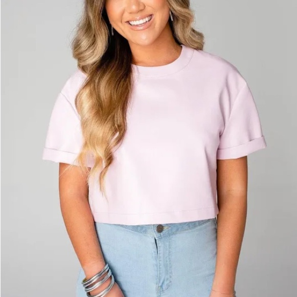 Buddy Love Lavender Crop Short Sleeve